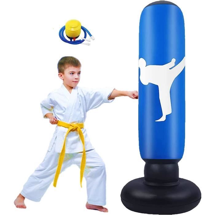 Sac De Boxe Gonflable Pour Enfants 160 Cm Inclus Gants Et Pompe Karaté,  Taekwondo
