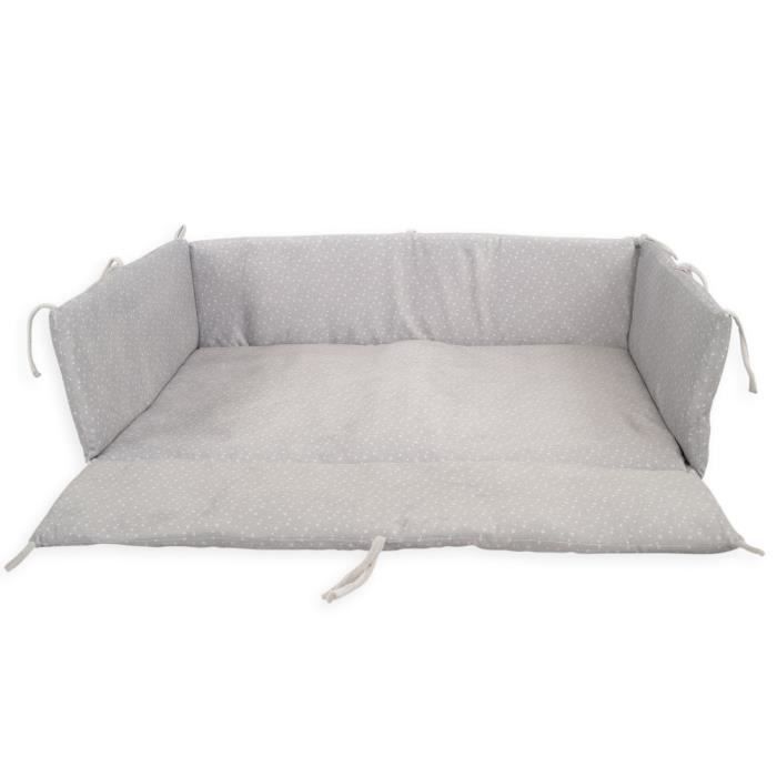 Tour De Parc 75 X 95 Avec Tapis Integre Velours Gris Gris Cdiscount Puericulture Eveil Bebe