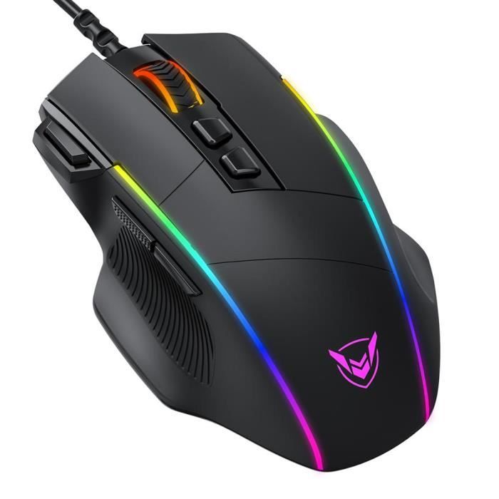 IULONEE Souris de Type C, Souris Filaire USB C Gaming Mouse