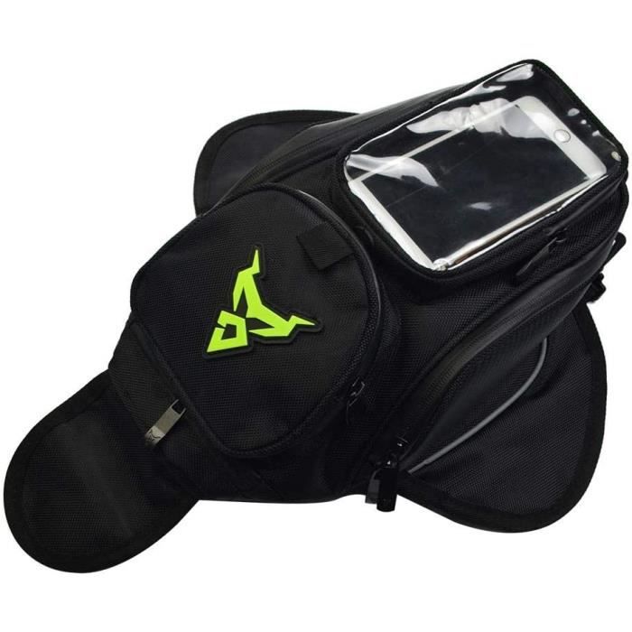 Sacoche Magnétique Pour Réservoir De Moto Dracarys – Tissu Oxford Résistant, 35x17 Cm, Pochette Téléphone Transparente, Noir, Aimants Puissants
