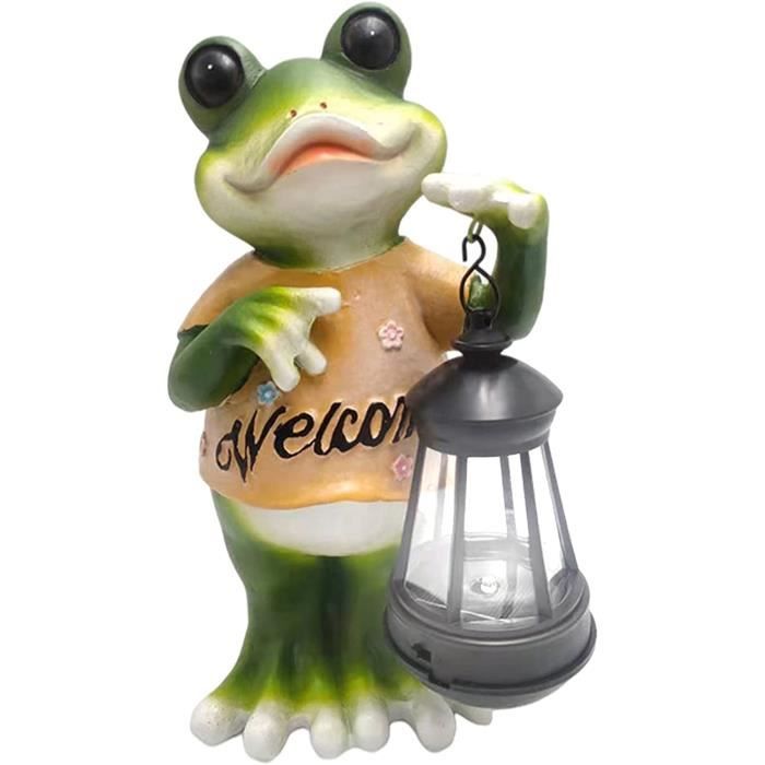 Grenouille Solaire Décoration Jardin EUBSWA - Éclairage Automatique, Résine Étanche, Idée Cadeau