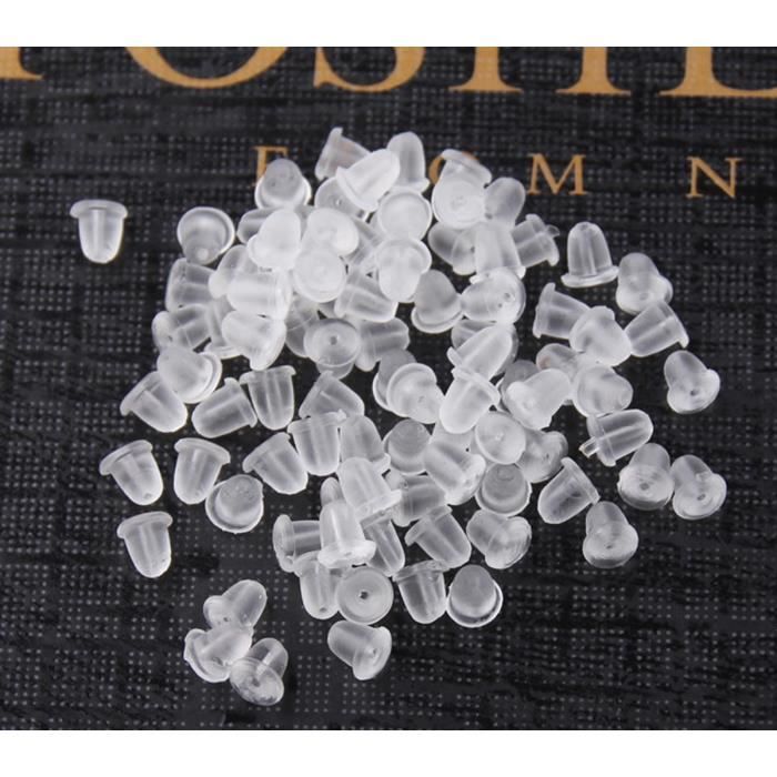 Lot de 10 Bouchons Stoppeurs Plastique, Fermoirs Boucles D'oreilles - Achat  / Vente boucle d'oreille Lot de 10 Bouchons Stoppeur 