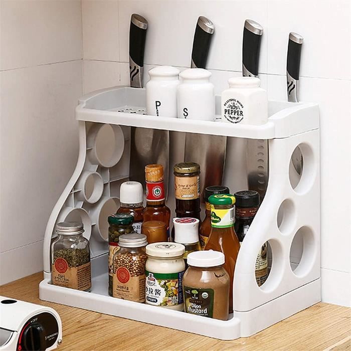 Odoria – Miniature 1/6 Étagère à Épices – Accessoire Maison De Poupée En Bois Et Verre – 7,3 X 2,1 X 10,2 Cm – Décoration Cuisine