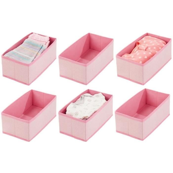 Corbeille De Rangement Pour Bebe Lot De 6 Box De Stockage En Polypropylene Pour Produits De Bebe Couettes Etc Module 603 Cdiscount Maison