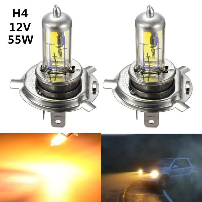 4 x 12v 55W Phare Xénon Side Ampoule halogène Voiture Caravanes H4