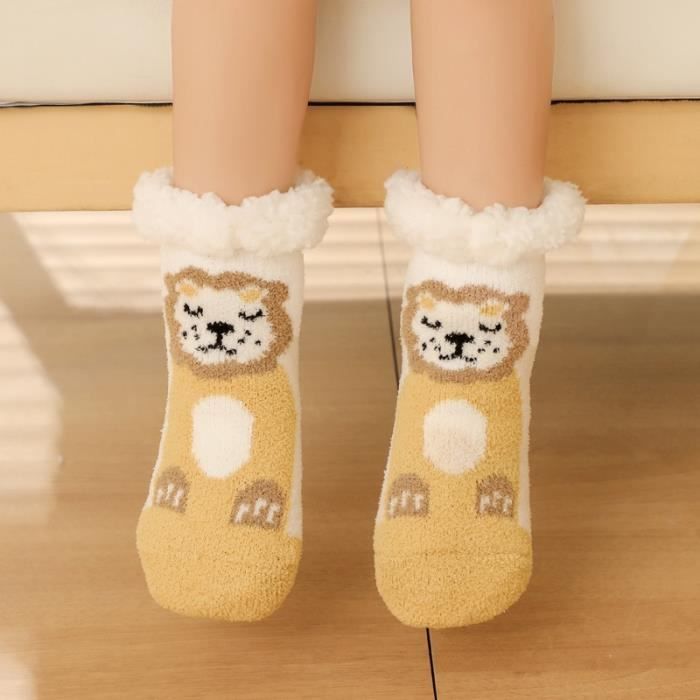 Couleur Lion taille L 3 6 ans Chaussettes antid rapantes pour