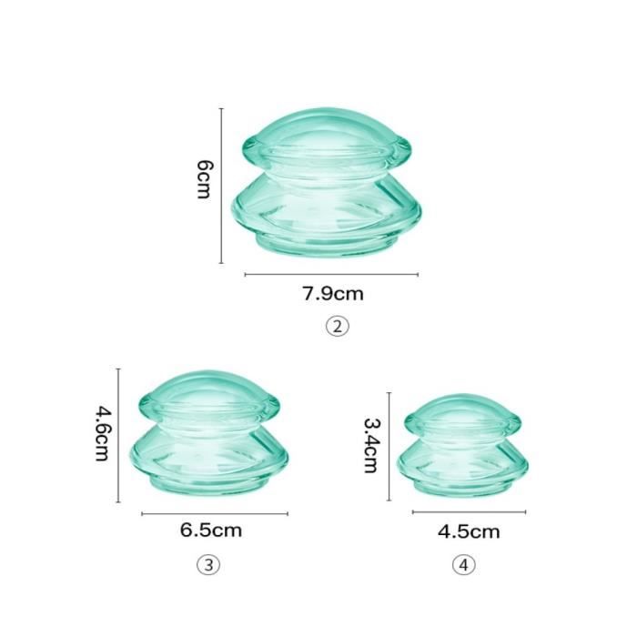 Menibeuty 2Pcs Ventouses De Massage Traditionnelles En Silicone Pour