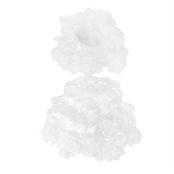 Kit Déguisement Père Noël - Perruque, Barbe Et Bonnet En Fausse Fourrure - Idée Cosplay Fête De Noël