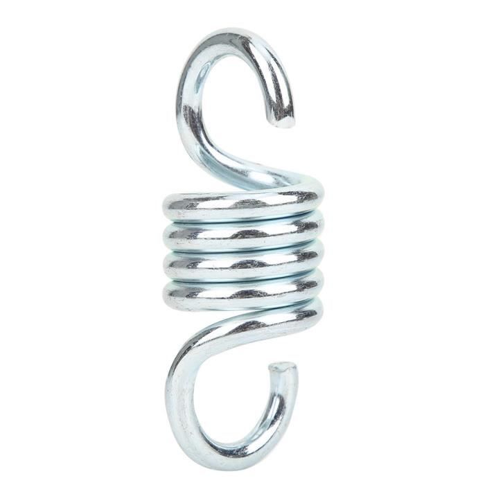 Crochet à Ressort Pour Hamac – Fixation Robuste En Métal, 21,5 Cm, Argent