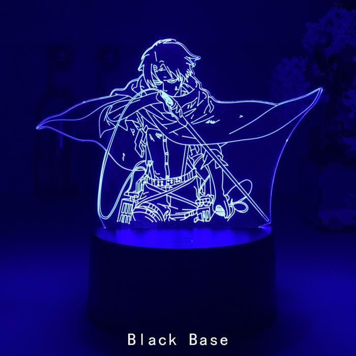 Lampe à LED - Attaque Sur Les Titans - Levi Ackerman - 16 Couleurs - Décoration Chambre - Veilleuse Enfant