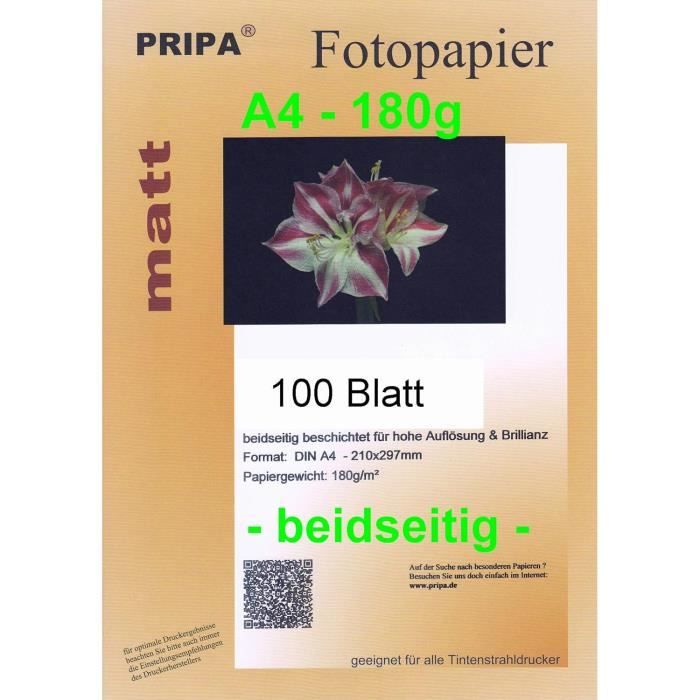 Étiquettes Blanches Autocollantes à Imprimer, 100 Feuilles De Papier Autocollant Sur Feuilles A4