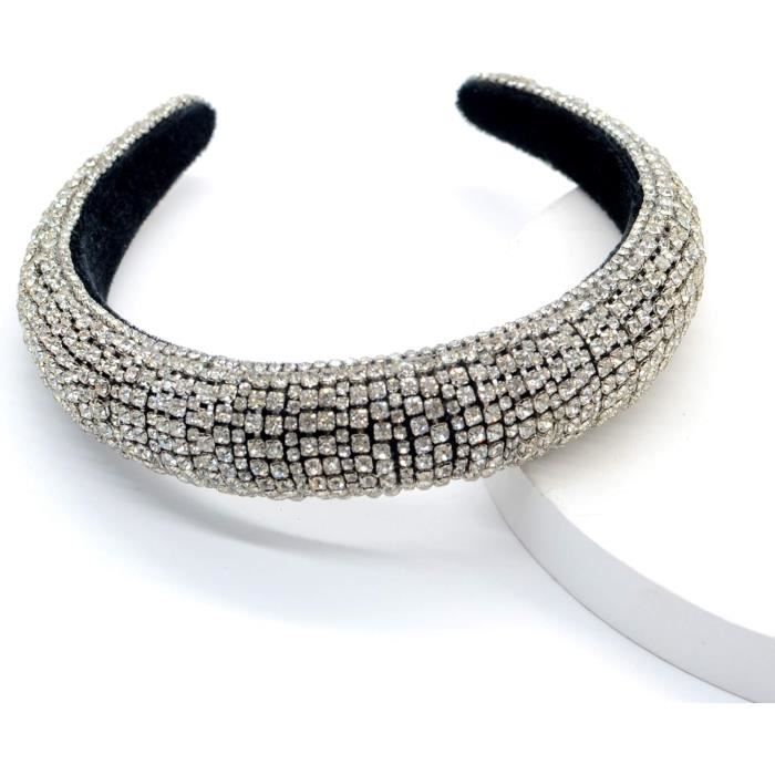 Serre-Tête Rembourré Avec Strass Pour Femme - Style Baroque