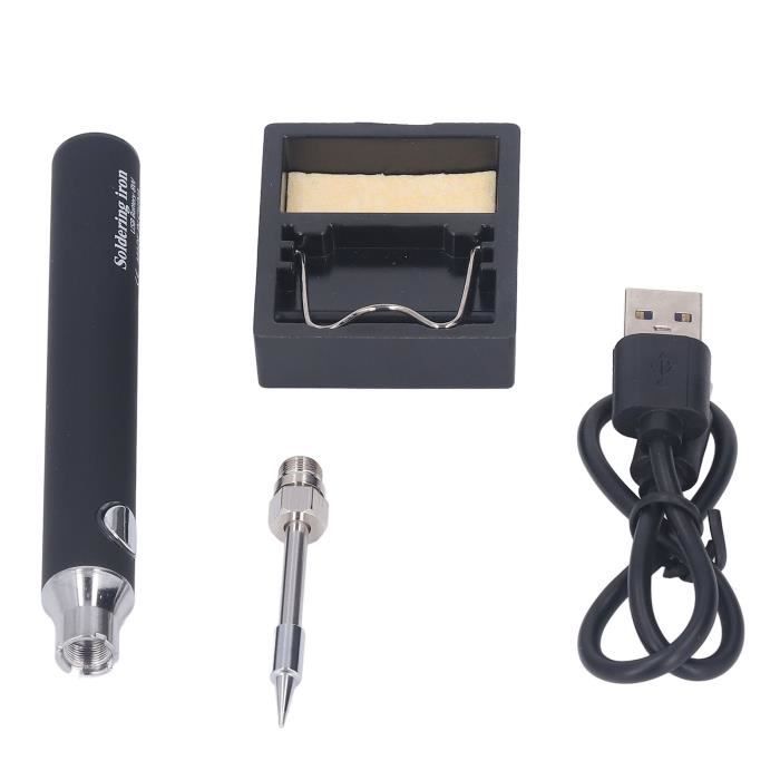 Fer à Souder Sans Fil LCD - Chauffe 7s, 200-450°C Réglable, Batterie 2600mAh USB-C - Kit Complet