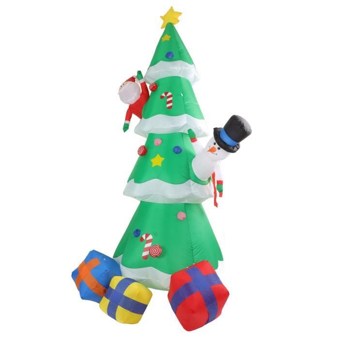 Sapin De Noël Gonflable – Déco Extérieure Et Intérieure – Anti-fuite, PVC – 40x40x60 Cm