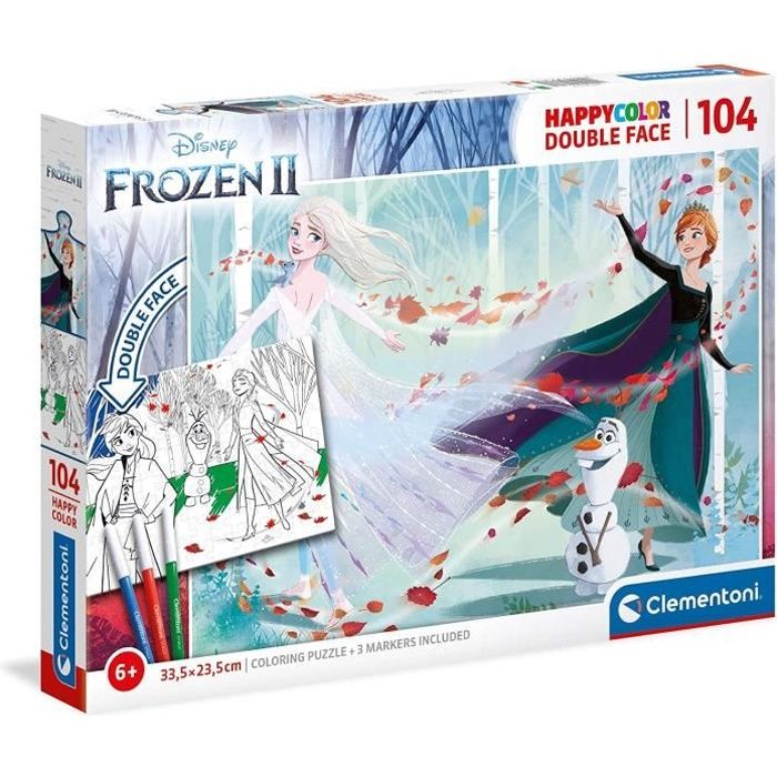 Puzzle La Reine des Neiges - Clementoni - 104 pièces - Dessins animés ...