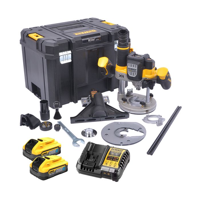 DEWALT Défonceuse 8 12 mm 18V 2x5Ah Powerstack DCW620H2 QW - vue 2