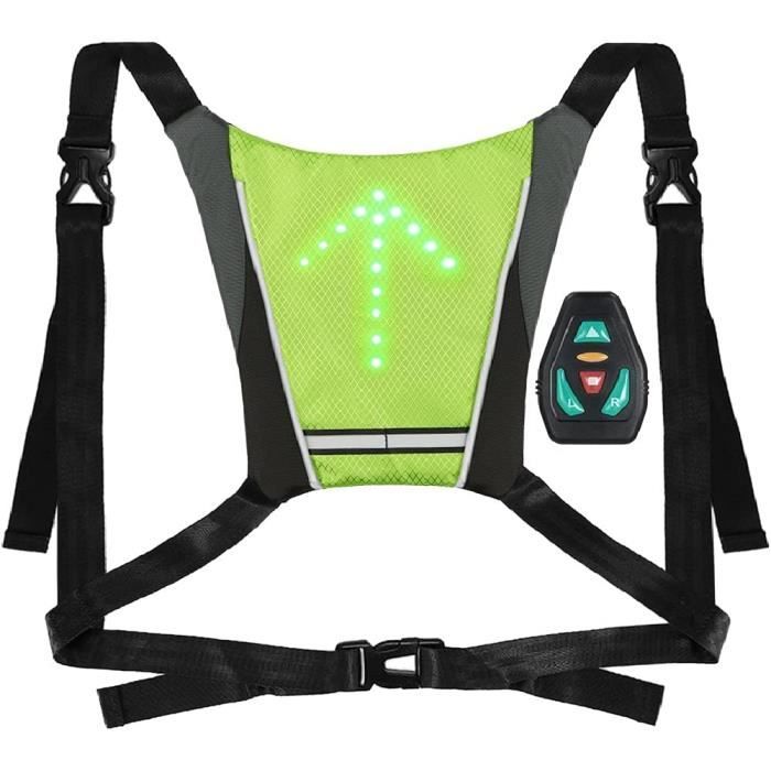 Générique Gilet de Cyclisme Réfléchissant - Équipement de Sécurité pour  Trottinette, Vélo, VTT et Course à Pied, Rechargeable USB avec LED  Clignotant et Télécommande, Installation Facile (Sangle) : :  Sports et Loisirs