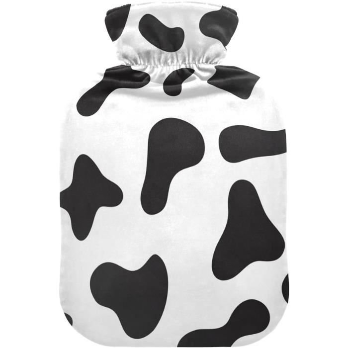 Bouillotte Et Housse Motif Vache - K Collection - Taille Unique - Blanc/Noir - Neuf