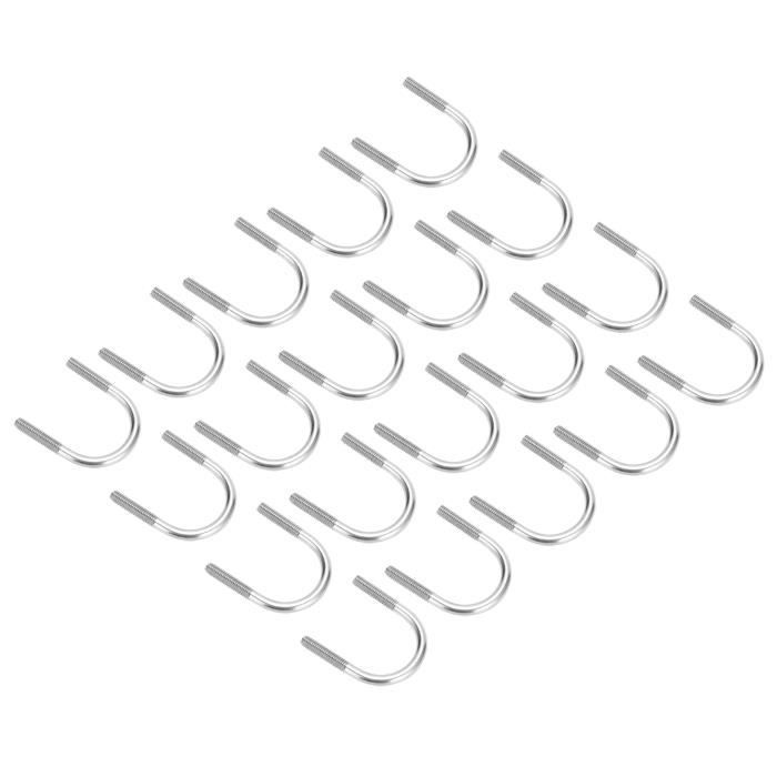 Lot De 10 Boulons En U Ronds M6 - 12mm Largeur Intérieure, 30.7mm Longueur - NEUF Uxcell
