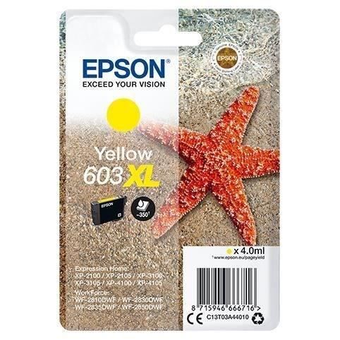 Cartouche dencre 603 XL Jaune - Epson - Etoile de mer (C13T03A44010) - Faible coût et fiabilité