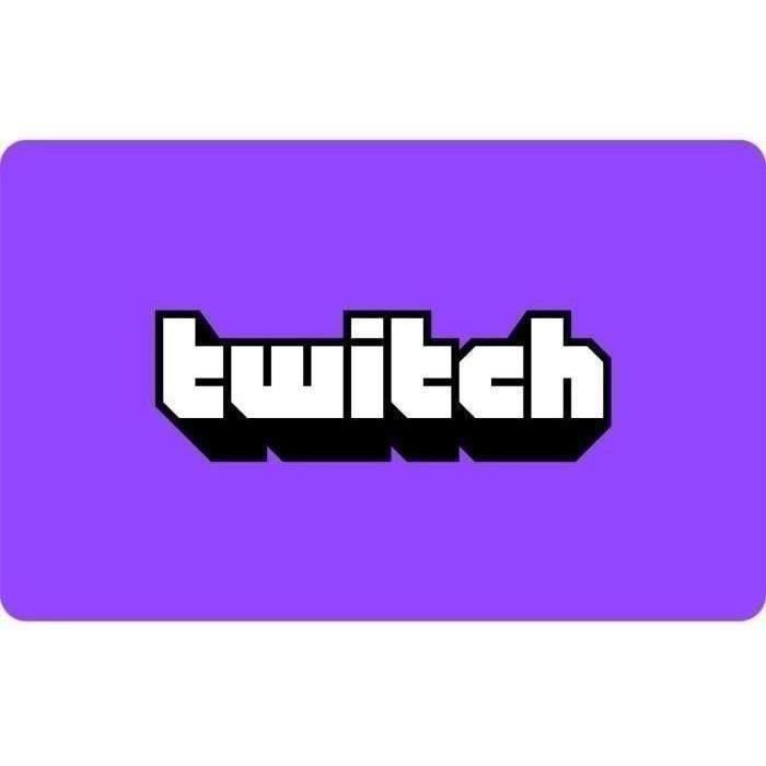 Carte cadeau numérique de 50€ à utiliser sur Twitch