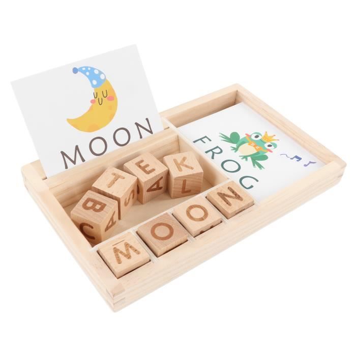 ESTINK Jouet de blocs d’alphabet en bois Les Blocs de l'alphabet en ...