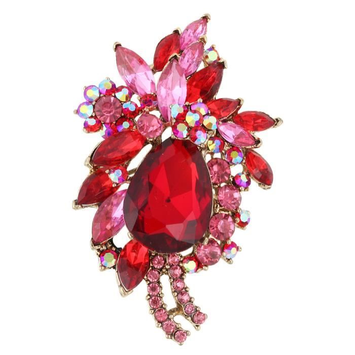 Ever Faith Femme Cristal Autrichien Mariage Rose en Fleurs Broche