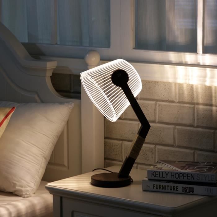 Led Lampe Chevet Lumiere Nuit 3d Lampe De Table Cadeaux De Noel
