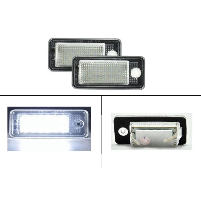 OZ-LAMPE Éclairage De Plaque D'immatriculation à LED Pour Audi A3 S3 8P A4 S4 RS4 B6 B7 8E 8H A5 8F A6 C6 4F A8 S8 4H Q7 4L 4M,avec Canbus Aucune