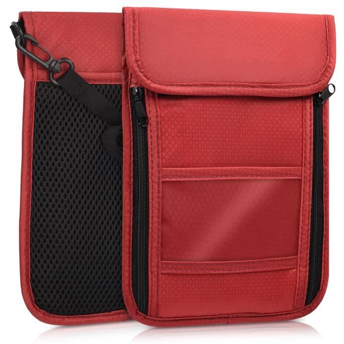 Kwmobile Pochette de securite pour voyage document portable pochette de securite avec RFID block pour smartphone passeport po Cdiscount Bricolage