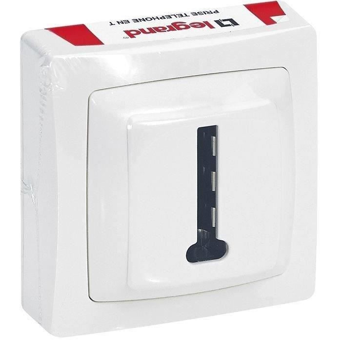 Prise téléphone saillie ASL - blanc