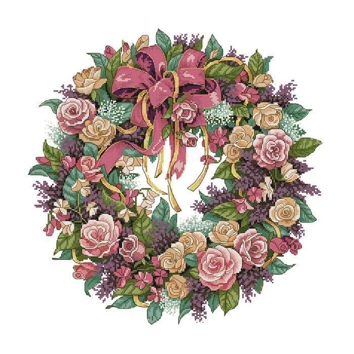 Kit de broderie pour point de croix estampé bricolage 14 fils Beauful Garland Cdiscount