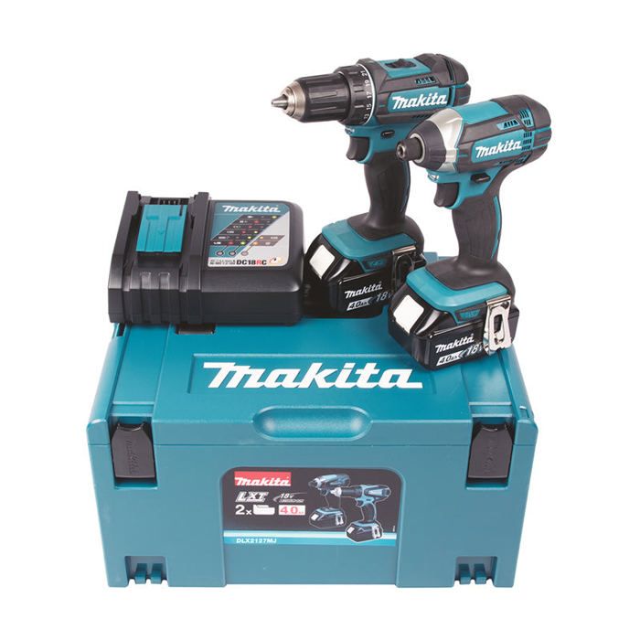 Pack 2 outils MAKITA DLX2127MJ (DDF482 + DTD152) 18 V Li-Ion (2 x 4 Ah)