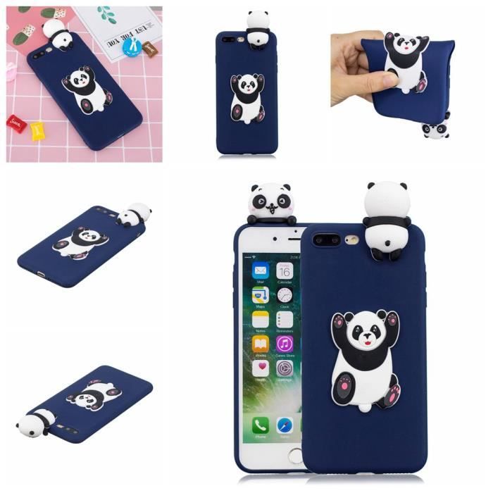 Coque Iphone 7 Plus 8 Plus 3d Silicone Tpu Gel Panda Mechant Coque