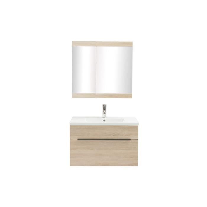 Miliboo Meuble De Salle De Bains Avec Vasque Miroir Et Rangements Bois Clair Season Achat Vente Salle De Bain Complete Season Meuble De Salle De Soldes