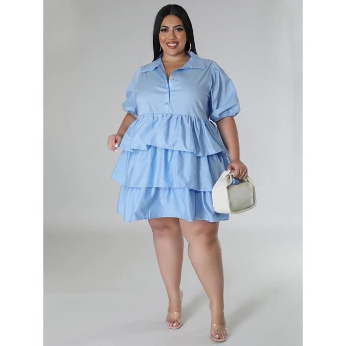 Wmstar Robe Mi Longue l gante pour Femme Tenue d Anniversaire Couleur Unie Grande Taille t 1.5mmx16880m