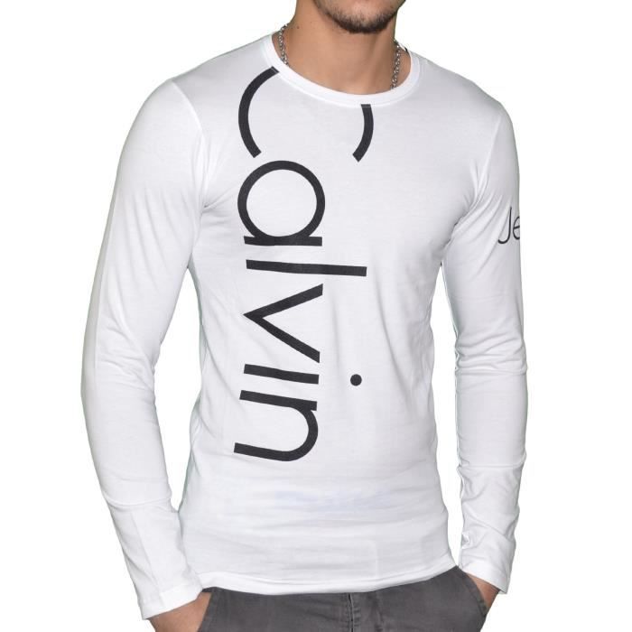 calvin klein tee shirt manche longue homme