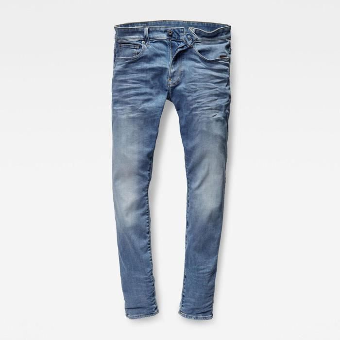 Pantalon Homme G STAR Revend Skinny L32 Bleu Coupe Skinny Taille basse Bleu Cdiscount Pret a Porter