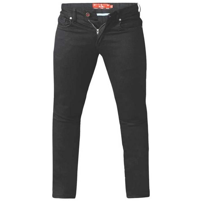 Jean moulant grande taille stretch Duke Claude Noir Homme