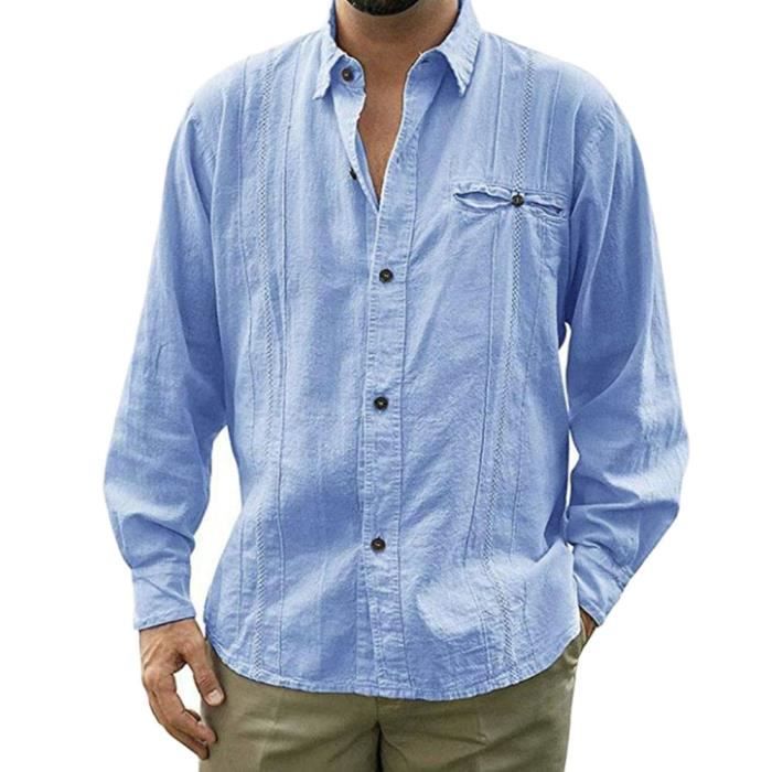 Chemise à Carreaux Pour Homme - Manches Longues - Légère & Décontractée - Pour Loisirs, Bureau & Sorties - 11