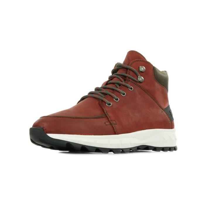 Bottines homme Pataugas Augusto en cuir bleu et rouille Rouille