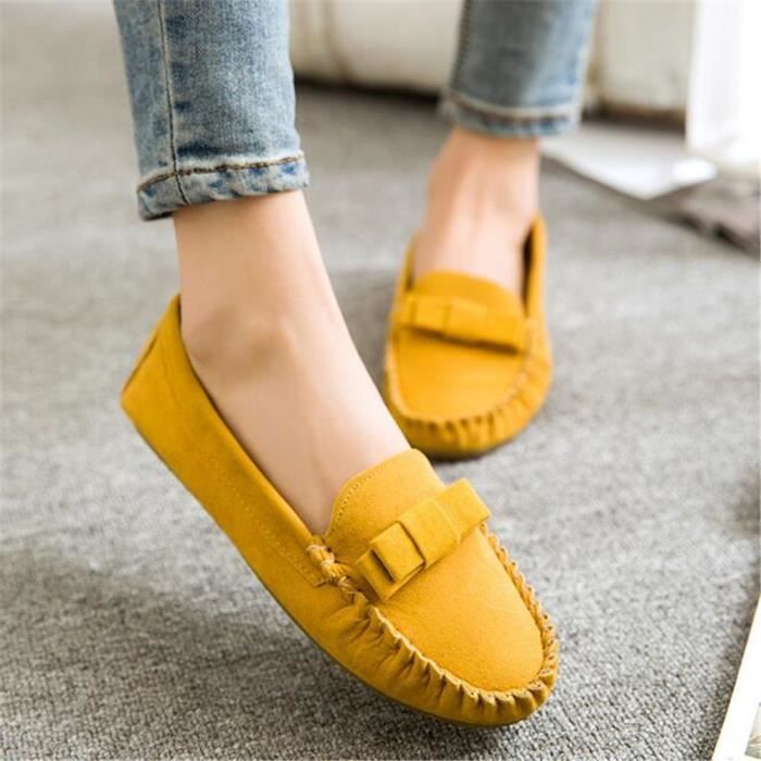 Mocassin moutarde femme cheap