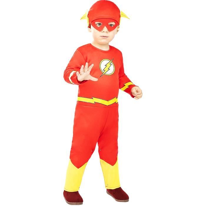 Funidelia | Déguisement Flash musclé pour garçon Super héros, DC Comics - Déguisement pour Enfant, accessoires pour Halloween, carnaval et fêtes - Taille 5-6 ans - Rouge Funidelia | Déguisement Flash musclé pour garçon Super héros, DC Comics - Déguisement pour Enfant, accessoires pour Halloween, carnaval et fêtes - Taille 5-6 ans - Rouge