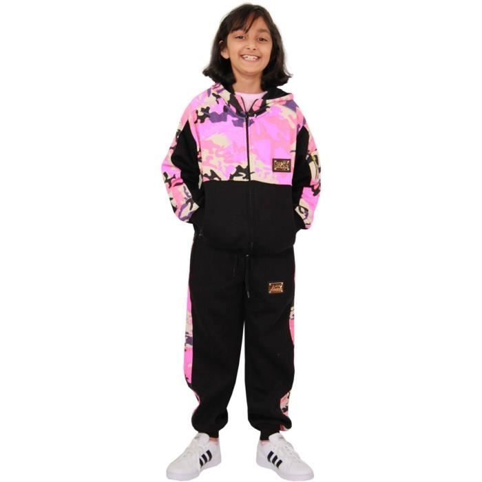 Survêtement Camouflage Fille - A2Z - Jogging Rose - Manches longues - Multisport - Respirant