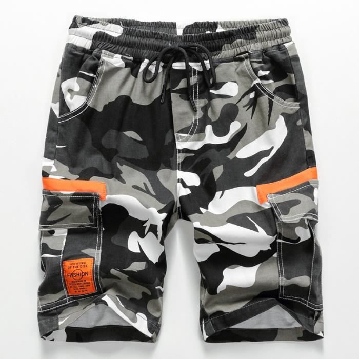 Short De Survêtement Garçon Pep & Co Camouflage Coton Taille 6-7 Ans