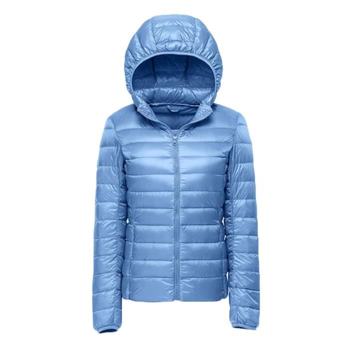 Doudoune bleu ciel femme shop