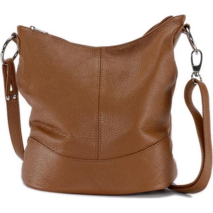 Sac main femme en cuir Mod le Beaubourg cognac fonc Achat