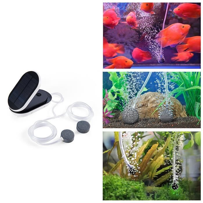 Pompe à Air Solaire SUNJULY - 3 Modes Avec USB - Pour Bassin, Aquarium Et Pêche