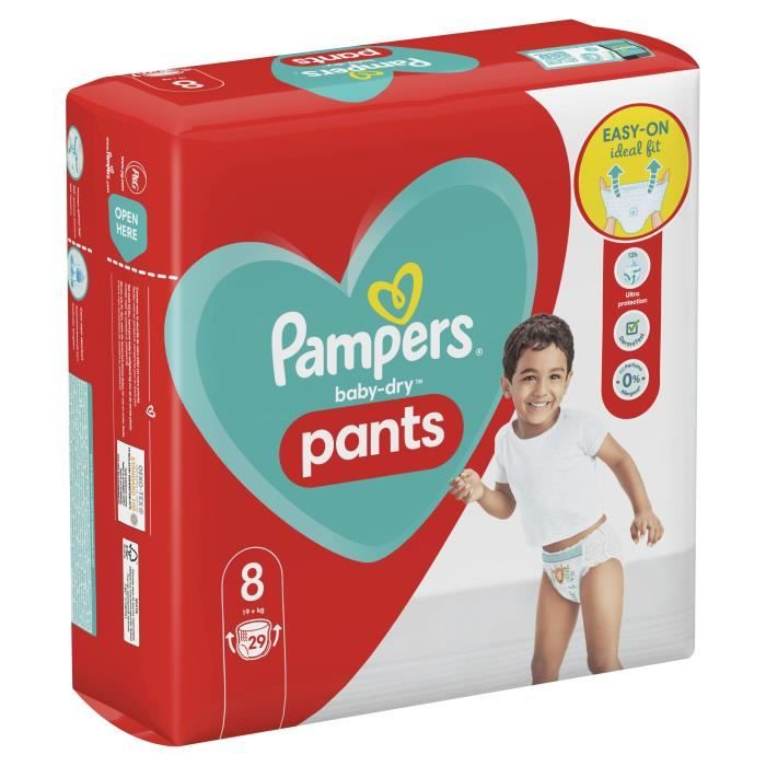 32 Couches-Culottes Pampers Premium Active Fit Pants Taille 4 8-14 kg 