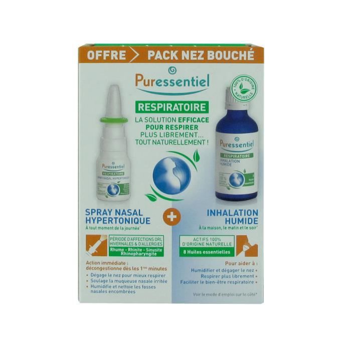Puressentiel Respiratoire Pack Nez Bouche Achat Vente Spray Nasal Puressentiel Respiratoire Cdiscount